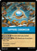 Introducing the Sapphire Chromicon (168/204) from Disney's Shimmering Skies collection. This digital card, costing 4, allows you to exert and banish another item with Sapphire Light to grant 2 lore. The card’s text reads: "Knowledge is eternal" -Inscription.