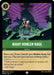 The Disney Lorcana card titled "Night Howler Rage (95/204) [Shimmering Skies]" features a character in a futuristic suit holding a flower, surrounded by green smoke and ghostly eyes. It has a cost of 3, and the text reads: "Draw a card. Chosen character gains Reckless during their next turn as predators go savage under shimmering skies.