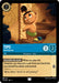 The Disney Lorcana card "Tipo - Growing Son (157/204) [Shimmering Skies]" portrays Tipo as a young boy dressed in a small green skirt, with wide eyes and an arm raised. This card has a cost of 2 and features 1 attack and 2 defense. It includes the text "Measure Me Again" with gameplay effects, as well as a quote from the character. The Shimmering Skies release is set for 2024.