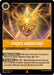 A Disney Lorcana trading card titled "Queen's Sensor Core (31/204) [Shimmering Skies]" showcases an ornate, golden emblem featuring a triangle and circular design, enveloped by a glowing light. The card text details its abilities: gaining lore and revealing the top card of the deck — truly a Symbol of Nobility.