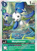 Introducing the Digimon card "Morphomon [BT17-044] [Secret Crisis]," which showcases a white, moth-like entity with blue-tipped wings and a playful expression. As part of the level 3 Rookie Insectoid group, this card offers a Digivolution cost of 3 and boasts 1,000 DP. Linked to Eosmon from the Secret Crisis saga, it comes with unique in-game abilities and effects.