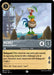 A Disney Lorcana trading card titled "HeiHei - Protective Rooster (179/204) [Shimmering Skies]" showcases HeiHei standing on a sandy beach with water and rocks in the background. HeiHei, costing 5 with 4 power and 5 toughness, serves as a Bodyguard. The flavor text reads: "Who's the 'boat snack' now?!