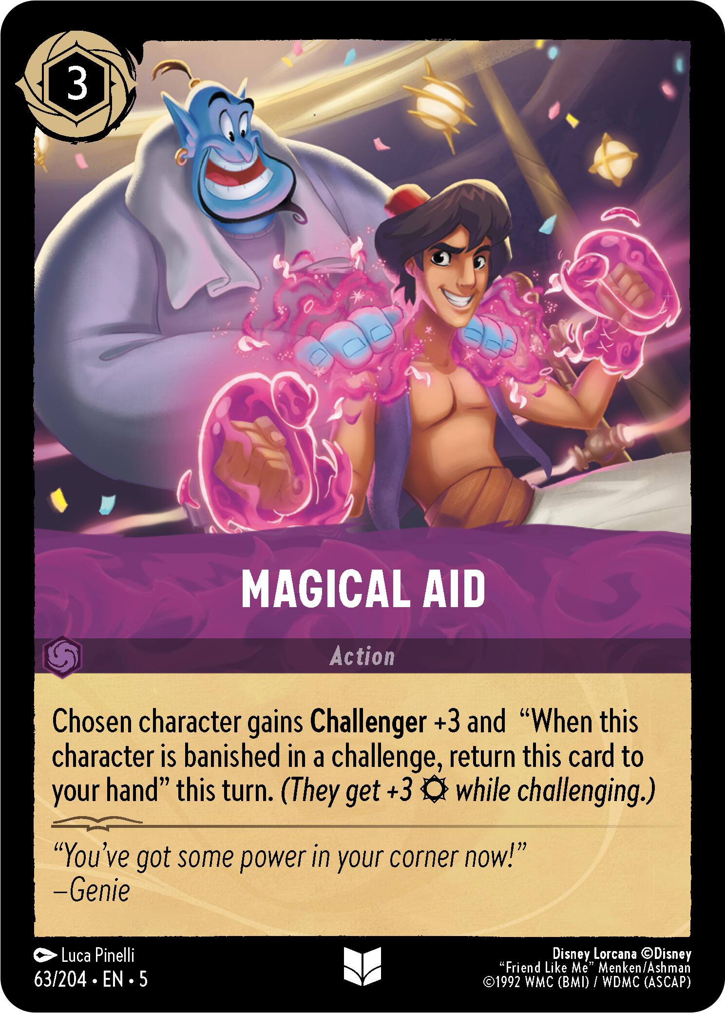 A trading card from the Disney Lorcana game, titled 