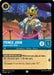 Introducing the Disney Lorcana card "Prince John - Opportunistic Briber (141/204) [Shimmering Skies]." This Dreamborn, Villain, Prince card costs 3 ink, has 1 attack and 5 defense. Its ability, "Taxes Never Fail Me," boosts attack by 2 when an item is played. The artwork showcases Prince John in royal attire with the text: "Of course I'm on the list. Check under 'PJ'.