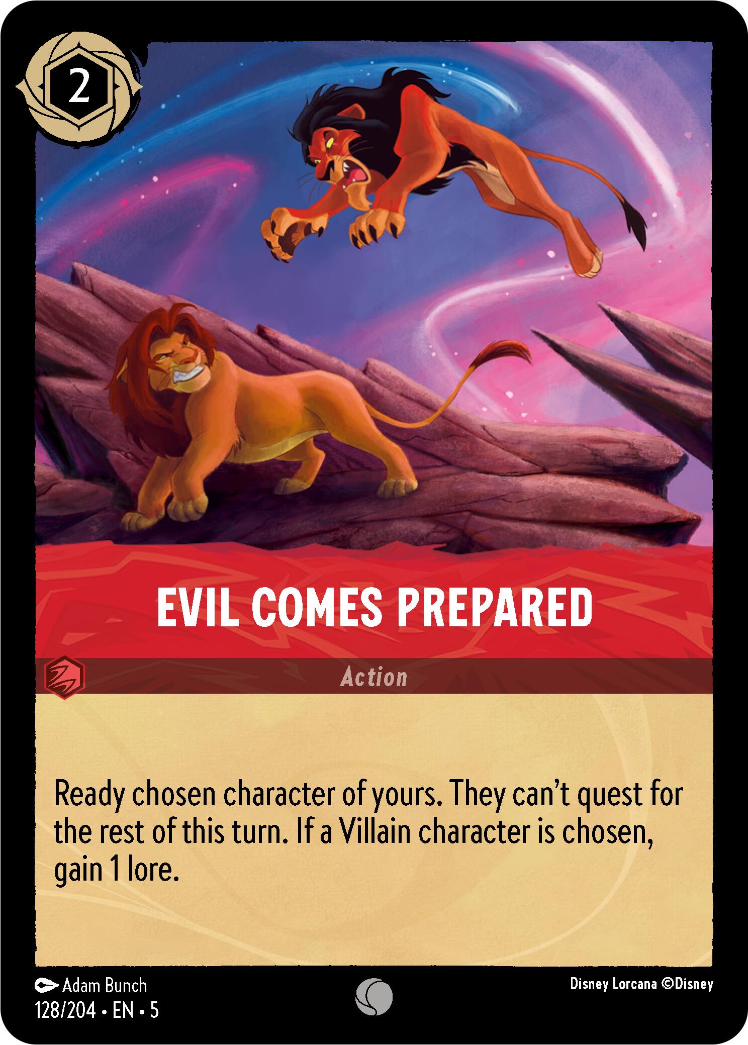 A Disney Lorcana card named 