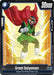 Introducing the Great Saiyaman [Raging Roar Release Event Cards] from Dragon Ball Super: Fusion World! This stunning Battle Card showcases Great Saiyaman in his iconic green jumpsuit, helmet, and red cape. The number "30,000" is prominently displayed at the top right, while "Great Saiyaman" is positioned at the bottom. Captured mid-shout with his fist raised, he stands against a vibrant yellow background with dynamic lines and the event title "Raging Roar Release Event.