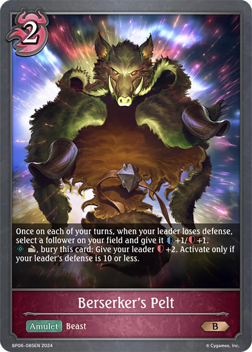 Berserker's Pelt (BP06-085EN) [Paragons of the Colosseum]