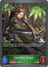 Introducing the "Crossbow Sniper - P04 (Foil) (BP06-P04EN) [Paragons of the Colosseum]" by Bushiroad, a fantasy game card showcasing an elf-like character with spiky hair and pointed ears, crouched in a forest while aiming a crossbow. This card features 1 Attack and 1 Defense with Follower Type and Hunter Class attributes. Abilities include dealing 1 damage and drawing a card, making it perfect for Forestcraft strategy.