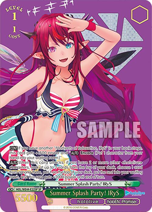 Summer Splash Party! IRyS (HOL/WE44-E22SP SP) [hololive production Summer Collection Premium Booster]