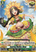 A trading card featuring Aspiring Maiden, Alana (R+) (DZ-BT03/056EN) from the Dimensional Transcendence series by Bushiroad. Alana has brown hair and wears a sunflower headdress along with a green-yellow outfit accented by a sunflower belt. The card displays a power of 4000, a critical of 1, and details various abilities and effects, including symbols for boost and critical trigger.