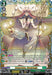 A fantasy trading card featuring "Venerable, Stoeirhaja," a mystical, armored female character from Stoicheia. She has long lavender hair, a golden halo, and is levitating in a serene meditative pose with eyes closed. Holding a staff with glowing orbs, this Double Frame Rare card boasts 13000 power and is Grade 3. This stunning collectible comes from the "Dimensional Transcendence" series by Bushiroad (DZ-BT03/FFR16EN).