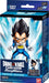 The image highlights the Dragon Ball Super: Fusion World Starter Deck 7: Vegeta (Mini), featuring an illustration of Vegeta in Super Saiyan form with his spiky black and purple hair, dressed in blue and white armor. Suitable for ages 6 and up, the item code is FS07.