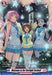 Three anime girls in school uniforms attend the "Starlight Festival." The girl on the left has pink hair. The girl in the center has cat ears and a tail. The one on the right has gray skin with short, dark hair. They're surrounded by lanterns and glowing stars under a starry sky. Text reads, "Welcome to the Starlight Festival! Start Up Trial Deck: Lyrical Monasterio (DZ-LBT01/FR22EN) by Bushiroad.