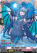 Stay Awake, Caravia (DZ-LBT01/FR39EN) [Start Up Trial Deck: Lyrical Monasterio]" by Bushiroad is a fantasy-themed, anime-style trading card featuring a blue-haired demon girl with bat wings and cat ears. Dressed in a gray uniform and sporting a cheerful expression, this Frame Rare card boasts 8000 power, 1 critical, and includes special abilities along with game details from the Lyrical Monasterio series.