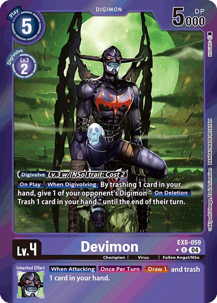 The Devimon [EX8-059] (Limited Foil) card from Digimon's 