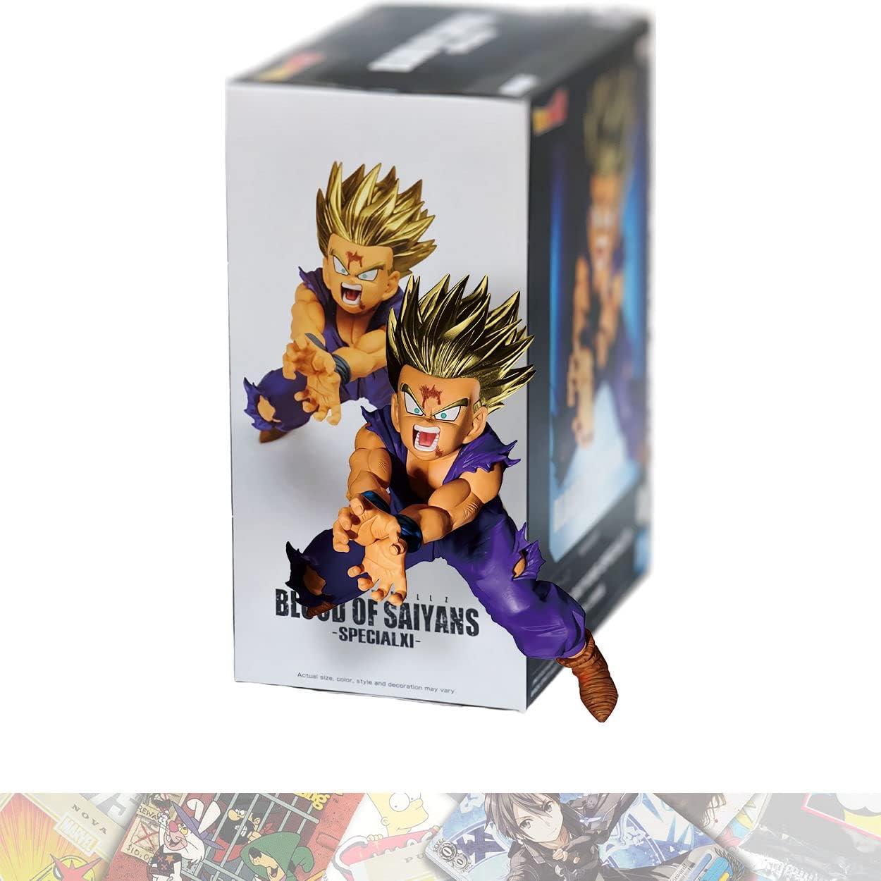 Super Saiyan 2 Son Gohan: 14cm Blood of Saiyans Statue Figurine Bundled with 1 A.C.G. Compatible Theme Trading Card (18854)