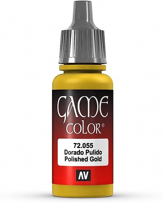 Vallejo Game Color Polished Gold Paint, 17ml