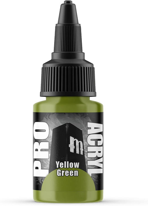 Monument Hobbies 065 - Pro Acryl Yellow Green Acrylic Model Paints for Plastic Models