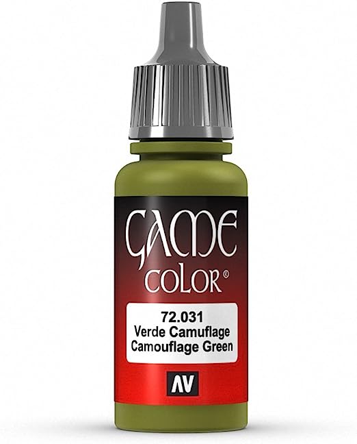 Vallejo Game Color Camouflage Green Paint, 17ml