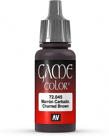 Vallejo Game Color Charred Brown Paint, 17ml