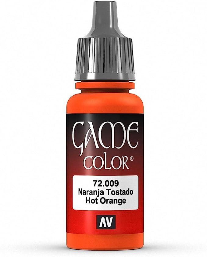 Vallejo Game Color Hot Orange Paint, 17ml