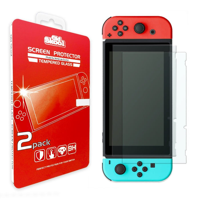 Old Skool Tempered Glass Screen Protector for Nintendo Switch (2-Pack)