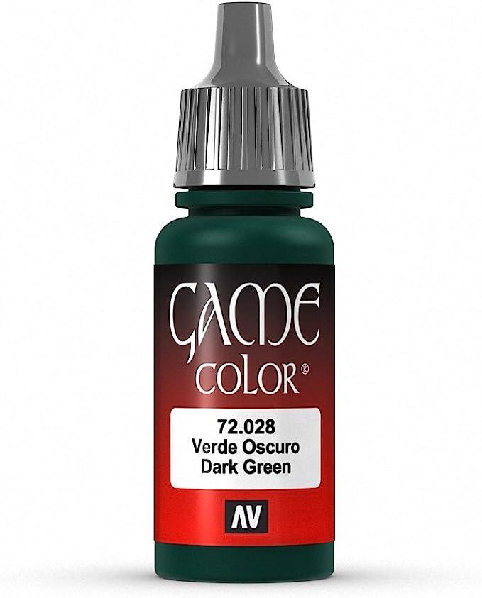 Vallejo Game Color Dark Green Paint, 17ml