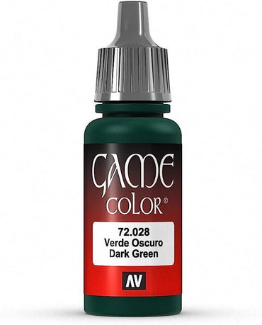 Vallejo Game Color Dark Green Paint, 17ml