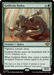 A "Magic: The Gathering" mythic card, Goldvein Hydra [Outlaws of Thunder Junction], features a brown, multi-headed hydra surrounded by treasure. With vigilance, trample, and haste, it enters the battlefield with +1/+1 counters based on mana invested and creates Treasure tokens upon dying.