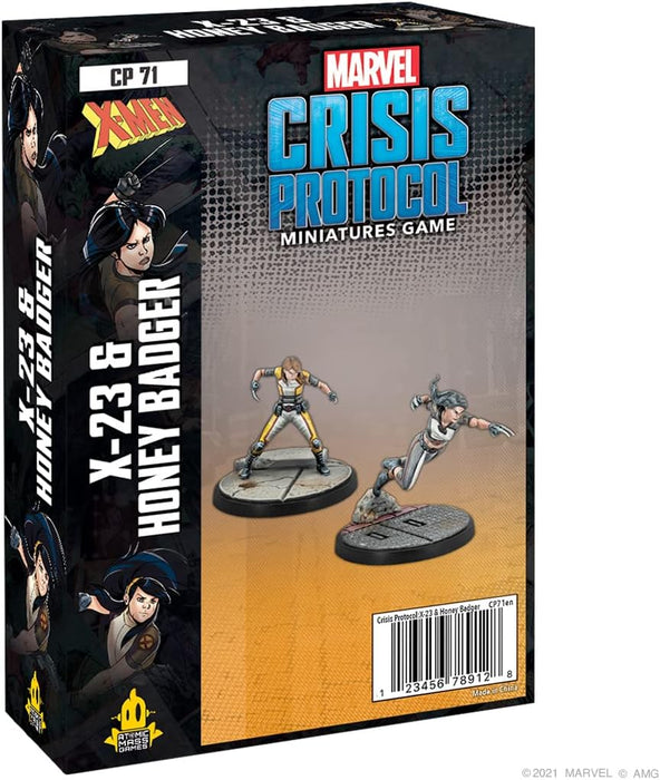 Marvel Crisis Protocol X-23 and Honey Badger Character Pack