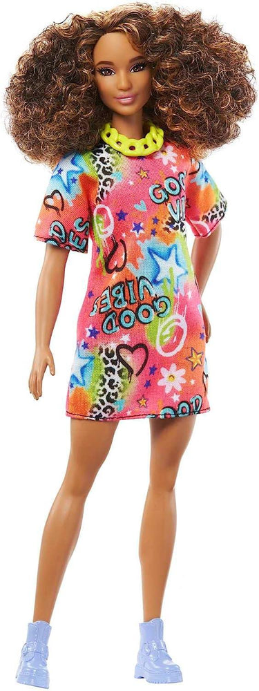 Barbie Fashionistas Doll #201 with Athletic Body, Curly Brunette Hair