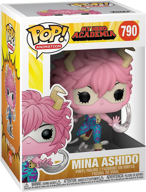 A Funko Pop! Animation: My Hero Academia - Mina Ashido toy from Funko in a box.