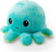 This cute Everything Games TeeTurtle Reversible Green and Aqua Octopus Plushie is designed to look like an octopus with a soft, turquoise body and a lighter underside. Featuring eight short, rounded tentacles, large shiny black eyes, and a cheerful smile, it's perfect for cuddles. A TikTok favorite for its smooth, velvety texture!