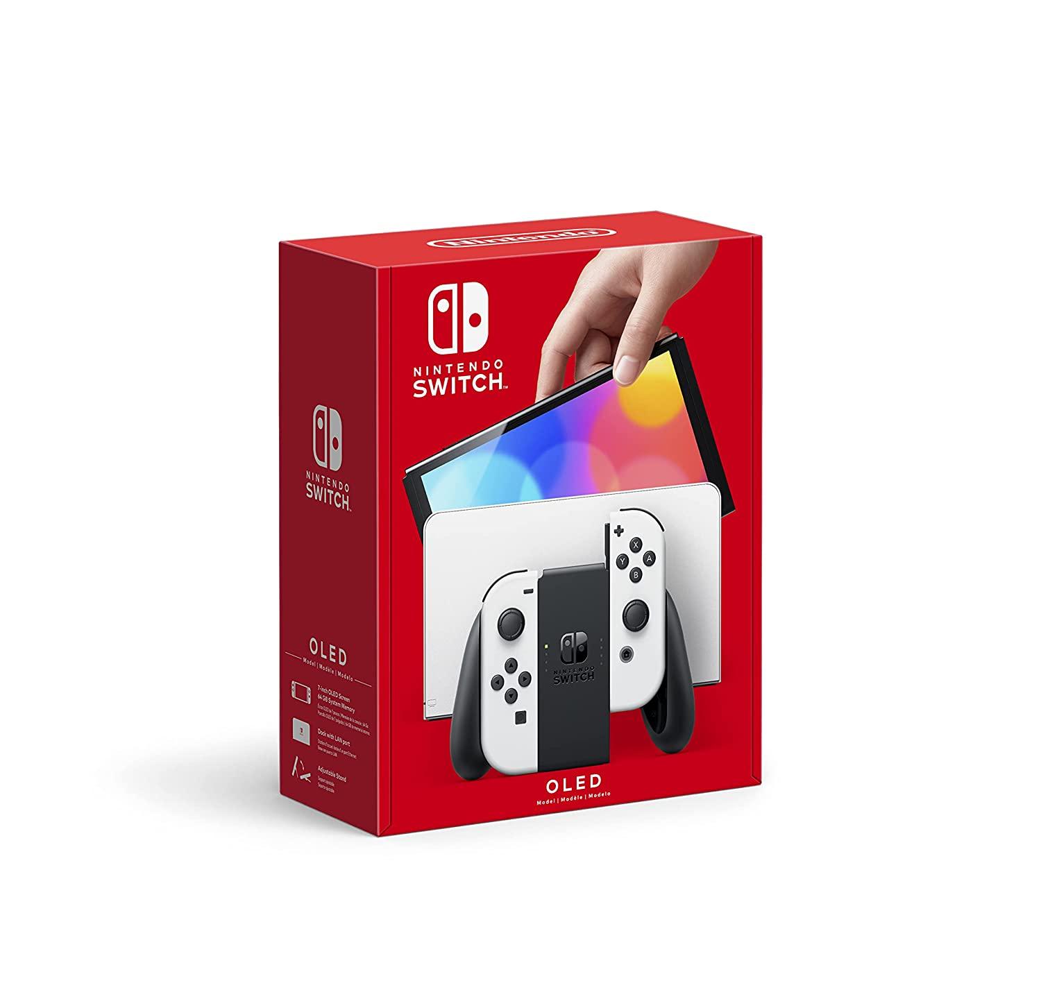 Nintendo Switch – OLED Model w/ White Joy-Con