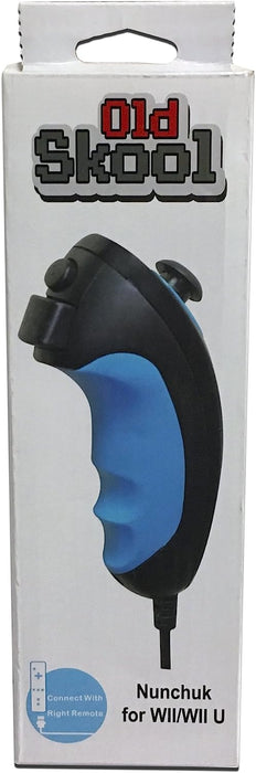 Old Skool Nunchuk Controller, Compatible with Wii or Wii U - Black