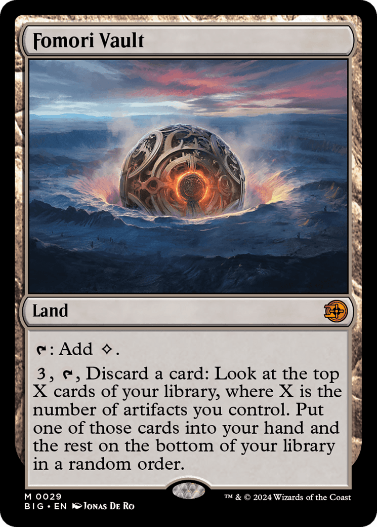 A Mythic Land card from the 