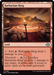 An image of the Magic: The Gathering product "Barbarian Ring [Modern Horizons 3]". This red-bordered land card features art depicting a ring of stone pillars at sunset, with lit torches and a desolate landscape. Text reads: {T}: Add {R}. Barbarian Ring deals 1 damage to you. Threshold — {R}, {T}, Sacrifice Barbarian Ring