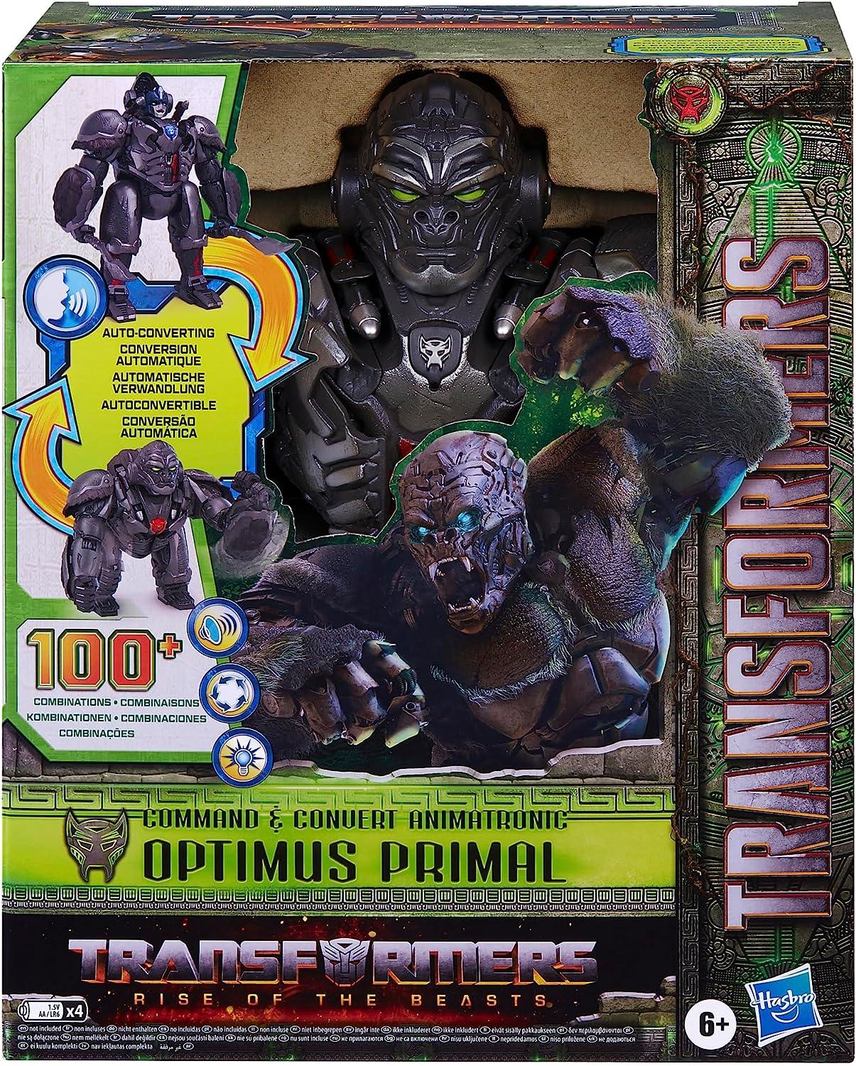 Transformers Toys Rise of The Beasts Command & Convert Animatronic Optimus Primal