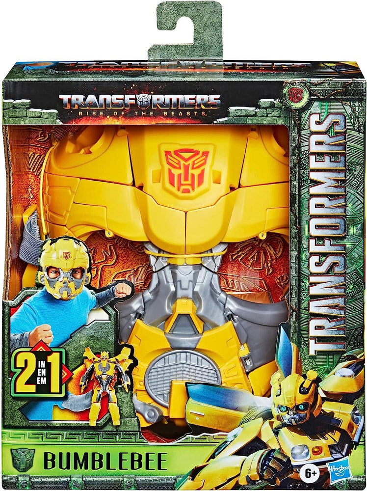 Transformers Toys Rise of The Beasts Movie Bumblebee 2-in-1 Converting Roleplay Mask Action Figure