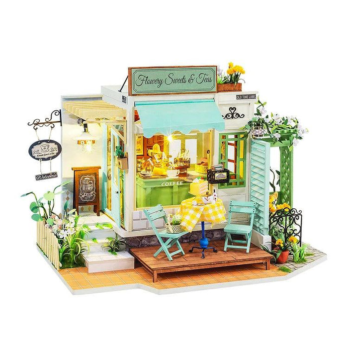 Flowery Sweets & Teas Miniature Dollhouse Kit