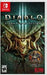 Cover of the Blizzard game "Diablo 3 Eternal Collection". The artwork features a menacing demonic face with glowing eyes and large, curving horns. Below the title, text reads "Includes Ganondorf Armor Set." Set in a dark fantasy world, the game is rated "M" for mature. Blizzard logo is at the bottom right.