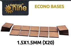 GaleForce Nine Econo Bases Square 1.5x1.5" (x20)