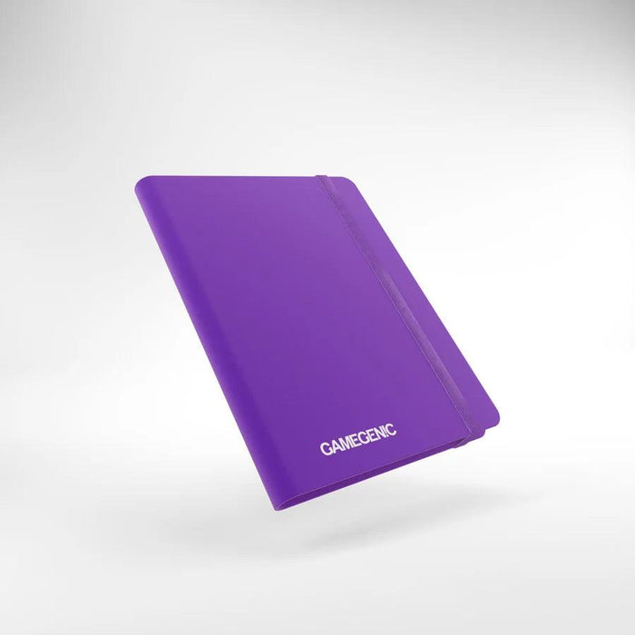 A purple binder or portfolio with a sleek, minimalist design is set against a plain white background. The word "Game Genic" is printed in white on the bottom-right corner of the cover. This Casual Album: 18 Pocket Purple is perfect for organizing collectible cards and boasts vibrant colors to make your collection pop.