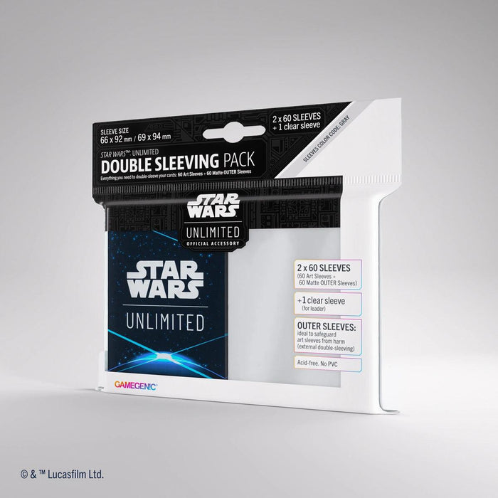 Star Wars Unlimited Double Sleeving Pack: Blue Lightsaber