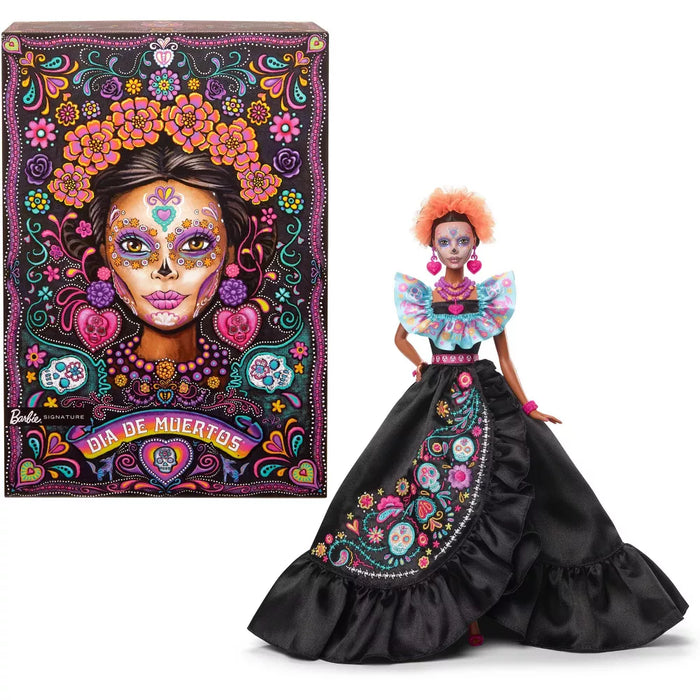 Barbie Signature Día De Muertos 2024 Collectible Doll in Ruffled Black Gown