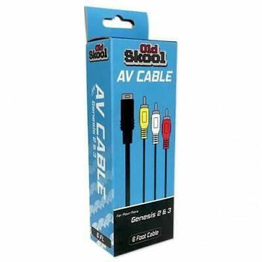 Old Skool Sega Genesis 2, 3, Nomad, or 32x Standard AV Cable (Bulk Packaging)