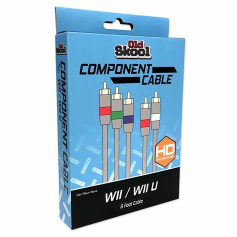 Old Skool Wii Component AV Cable for Nintendo Wii and Wii U to HDTV