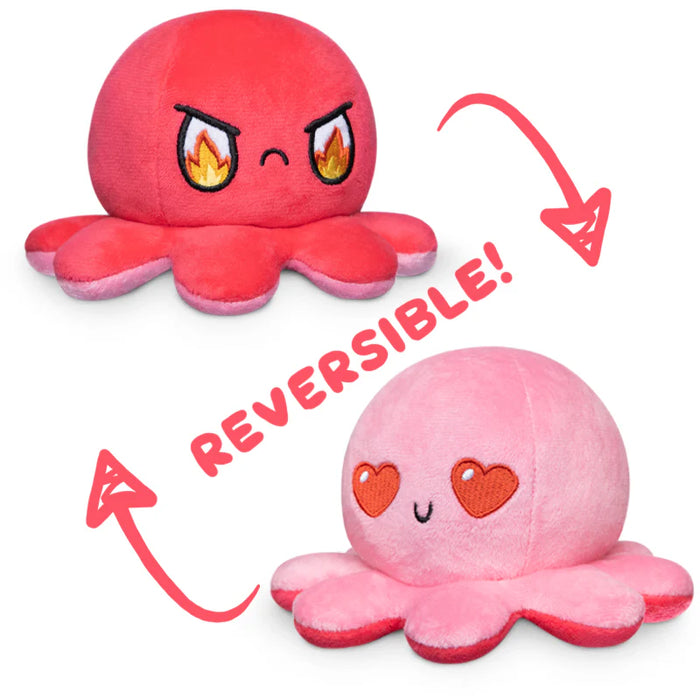 TeeTurtle BIG Reversible Light Pink Love and Pink Rage Octopus Plushie