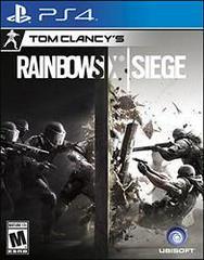 The "Rainbow Six Siege" PS4 cover showcases two tactical teams breaching a wall, split into dark and light sides. The title is prominent, with an "M" ESRB rating, and the Everything Games logo at the bottom right.