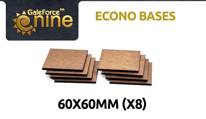 GaleForce Nine: Econo Bases Square 60x60mm (x8)